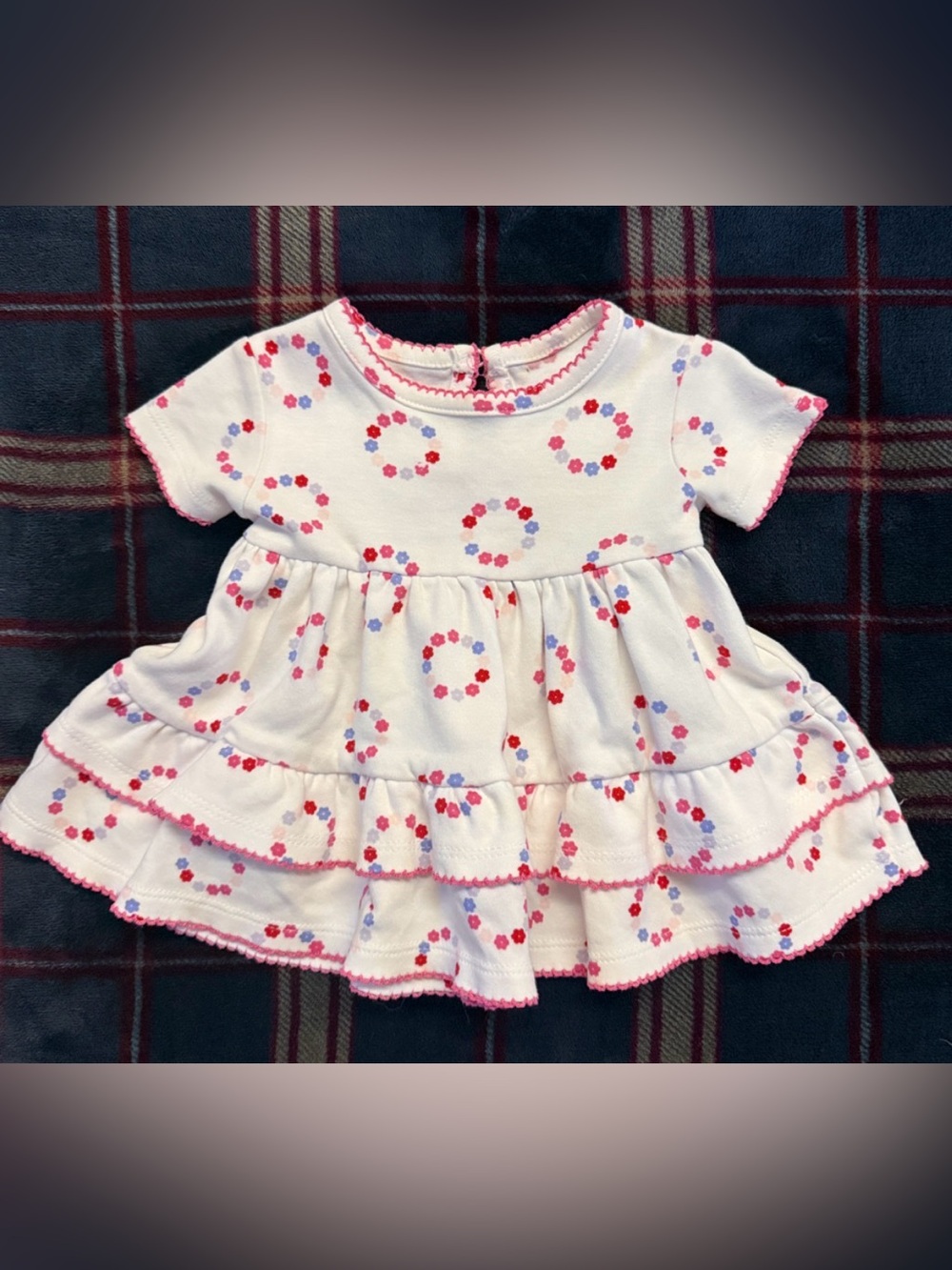 NWOT Baby White Floral Tiered Casual Dress